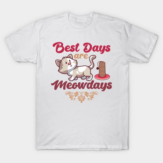 Best Days Are Meowdays Cute Funny Cat Lover Design T-Shirt by alcoshirts